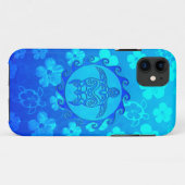 De blauwe StammenZon van de Schildpad Case-Mate iPhone Case (Achterkant (horizontaal))