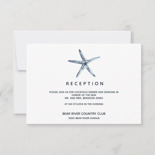 De blauwe Starfish | Bodemafdekking Kaart (Voorkant)