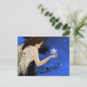 De blauwe ster. briefkaart (Staand voorkant)