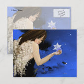 De blauwe ster. briefkaart (Voorkant / Achterkant)