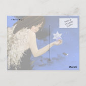 De blauwe ster. briefkaart (Achterkant)