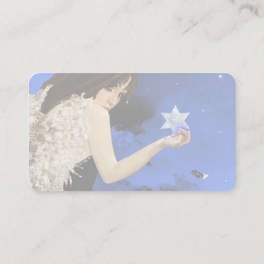 De blauwe ster visitekaartje (Achterkant)