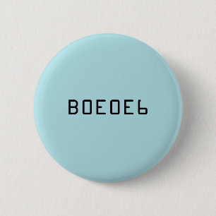 De Blauwe Stevige Kleur van het poeder met het Aan Ronde Button 5,7 Cm