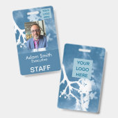 De blauwe steward - naamplaatje badge (Voor- en achterkant)