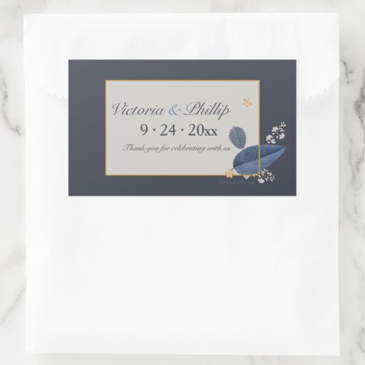 De blauwe Stickers van Bladeren (Tas)