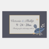 De blauwe Stickers van Bladeren (Voorkant)