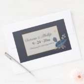 De blauwe Stickers van Bladeren (Envelop)