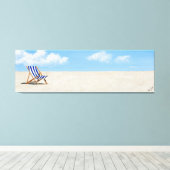 De Blauwe Stoel Canvas Print - door Just Dahl (Insitu (Houten vloer))
