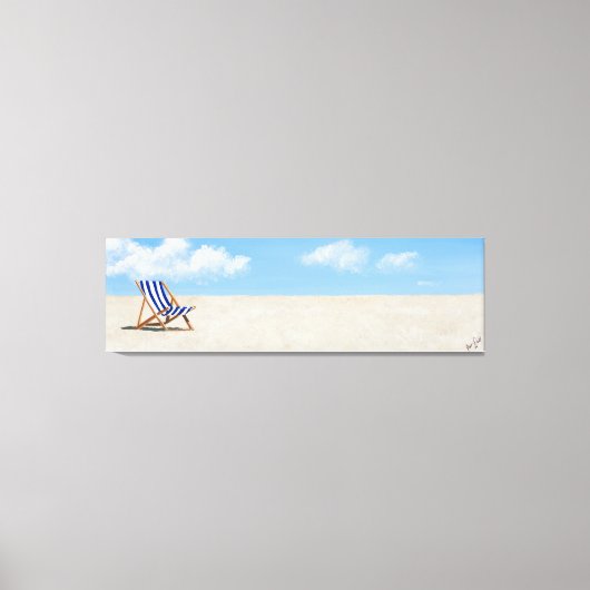 De Blauwe Stoel Canvas Print - door Just Dahl (Voorkant)