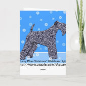 De Blauwe Terrier Kerstkaart van Kerry Feestdagen Kaart (Achterkant)