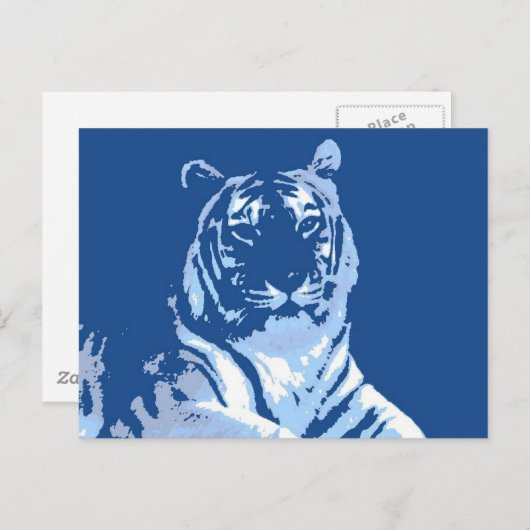 De blauwe tijger briefkaart (Voorkant / Achterkant)