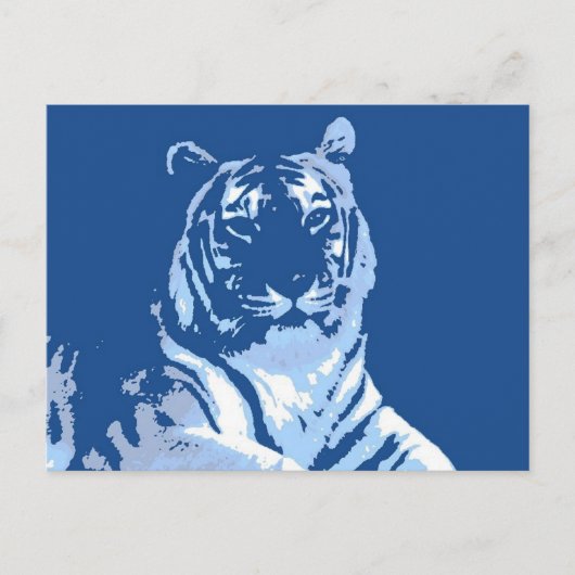 De blauwe tijger briefkaart (Voorkant)