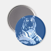 De blauwe tijger magneet (Voorkant / Achterkant)