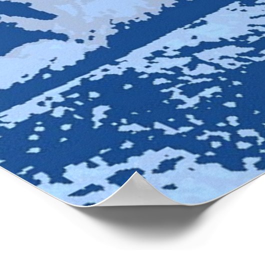 De blauwe tijger poster (Hoek)