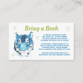 De blauwe Tijger Waterverf brengt een Baby shower  Informatiekaartje (Voorkant)