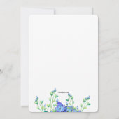 De blauwe Tuin bloeit Uitnodiging (Achterkant)