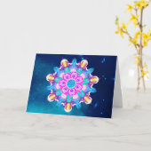 *~* de Blauwe, Turkooise Helende Energie van de Kaart (Gele Bloem)