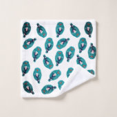 De blauwe uil bad handdoek (Wasdoekje)