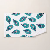 De blauwe uil bad handdoek (Handdoek)