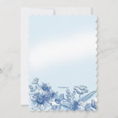 De blauwe Uitnodiging van Bloemen (Achterkant)