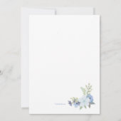De blauwe Uitnodiging van Bloemen (Achterkant)