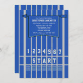 De Blauwe Uitnodiging van de Lijn van het Begin (Voorkant / Achterkant)