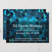 De blauwe Uitnodiging van de Vergadering van de Li (Voorkant / Achterkant)