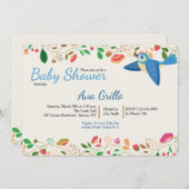 De blauwe Uitnodiging van de Vogel van de Vlaamse (Voorkant / Achterkant)