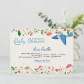 De blauwe Uitnodiging van de Vogel van de Vlaamse (Staand voorkant)