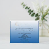 De blauwe Uitnodiging van het Baby shower van de (Staand voorkant)