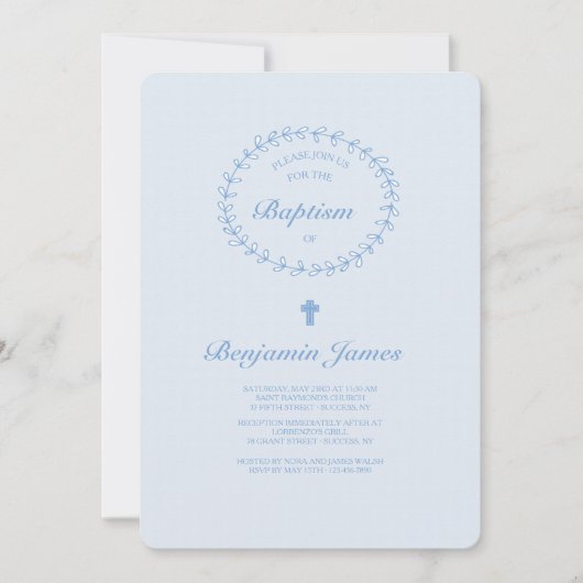 De blauwe Uitnodiging van Takken (Voorkant)