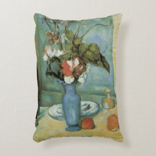 De blauwe vaas (Bloemen en fruit) door Paul Cezann Accent Kussen