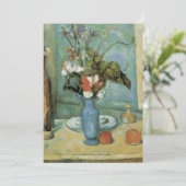 De blauwe vaas (Bloemen en fruit) van Paul Cezanne (Staand voorkant)