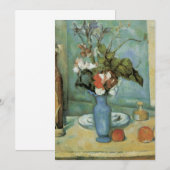 De blauwe vaas (Bloemen en fruit) van Paul Cezanne (Voorkant / Achterkant)