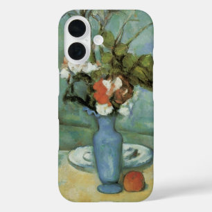 De blauwe vaas (Bloemen en fruit) van Paul Cezanne iPhone 16 Hoesje