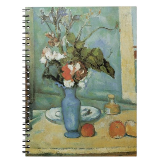 De blauwe vaas (bloemen en vruchten) van Paul Ceza Notitieboek (Voorkant)
