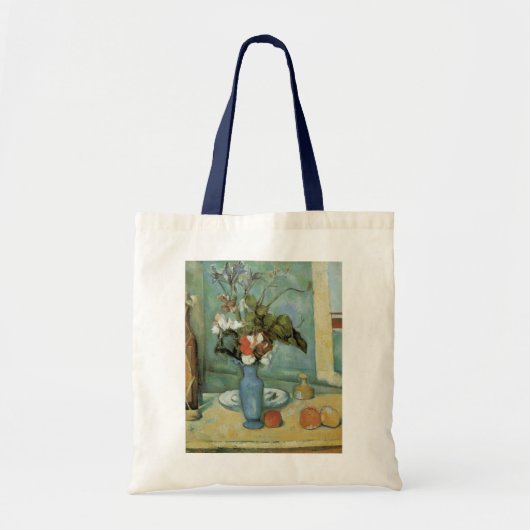 De blauwe vaas (bloemen en vruchten) van Paul Ceza Tote Bag (Voorkant)
