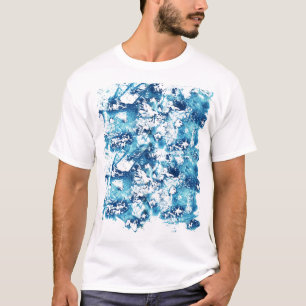 De blauwe Verf ploetert T-shirt