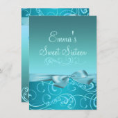 De blauwe Verjaardag van het Afbeelding van de Kaart (Voorkant / Achterkant)