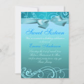 De blauwe Verjaardag van het Afbeelding van de Kaart (Achterkant)