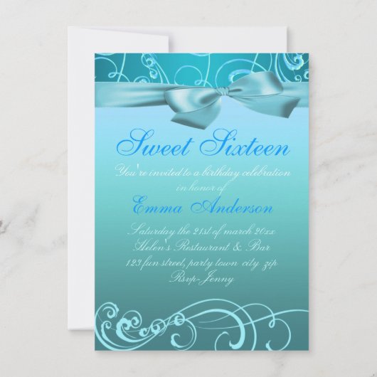 De blauwe Verjaardag van het Afbeelding van de Kaart (Achterkant)