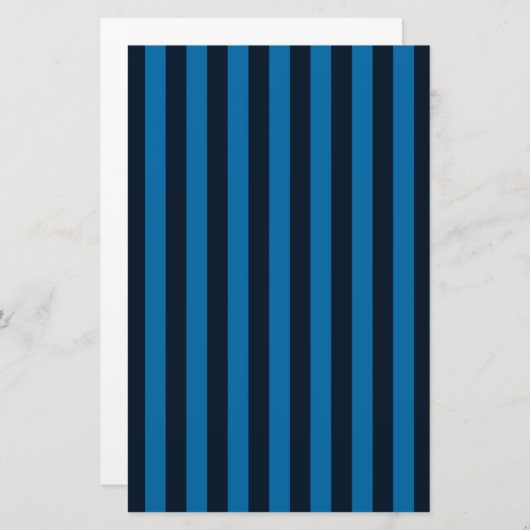 De blauwe Verticale Stripes Achtergrond past dit a Briefpapier (Voorkant / Achterkant)