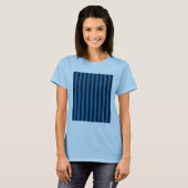 De blauwe Verticale Stripes Achtergrond past dit a T-shirt (Voorkant volledig)