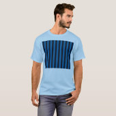 De blauwe Verticale Stripes Achtergrond past dit a T-shirt (Voorkant volledig)