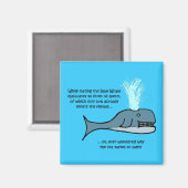 De blauwe vinvis... magneet (Voorkant / Achterkant)