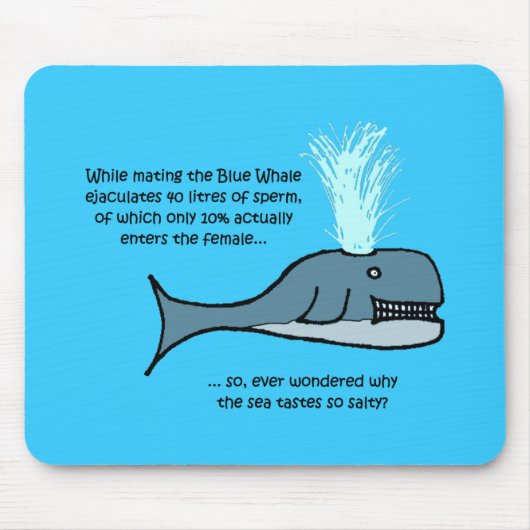De blauwe vinvis... muismat (Voorkant)