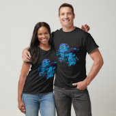 De blauwe vis blies bellen t-shirt (Unisex)