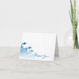 De blauwe Vissen en het Koraal danken u Bedankkaart