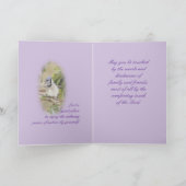 De blauwe Vlaamse gaai op lavendar- past om het Kaart (Binnen)