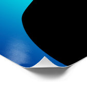 De blauwe vlindervrouw perfect poster (Hoek)